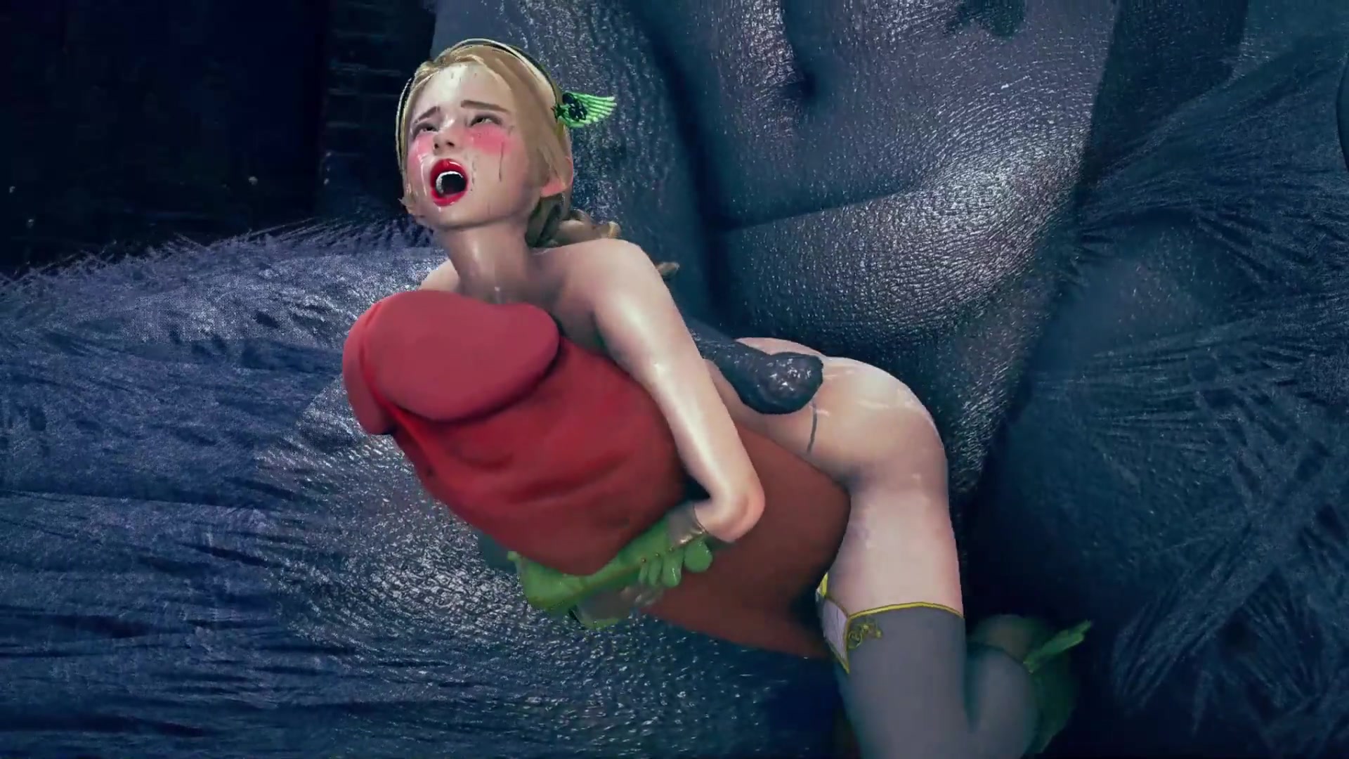 elfs fuck with giant monster.