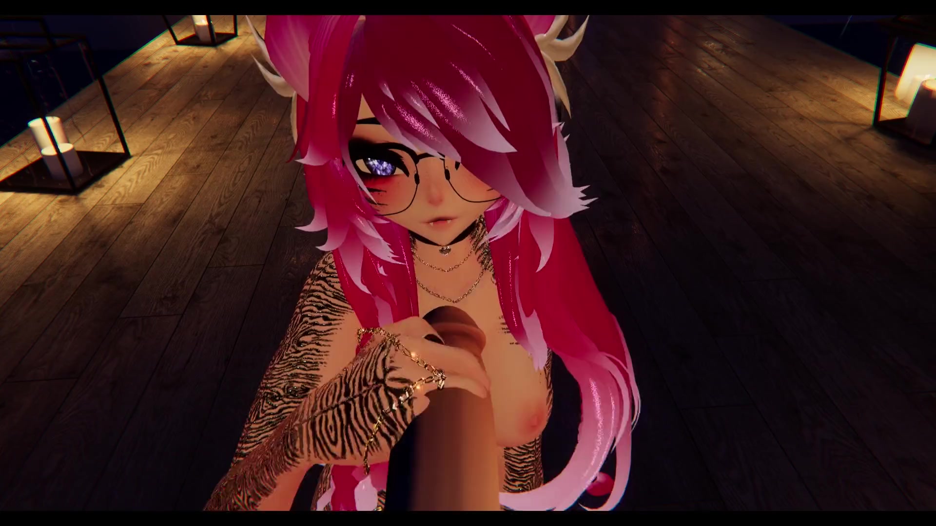 Helping my desktop friend cum hard~