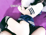 台湾SWAG D奶女神『莎莎』粉丝羞耻狂干女大生小只马白虎一镜到底