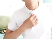 颜值不错妹子和男友居家啪啪，后入猛操从下往上视角搞完电动舌头自慰，呻吟娇喘非常诱人